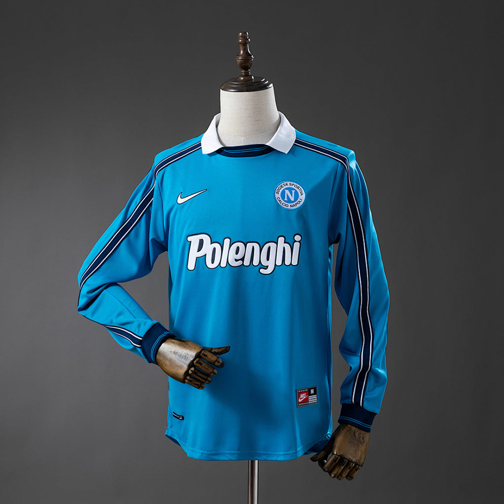 Camiseta Retro SSC Napoli Local Manga Larga 98/99 - frente