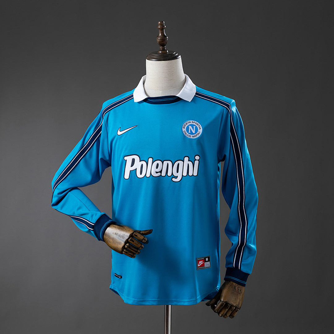 Camiseta Retro SSC Napoli Local Manga Larga 98/99 - frente