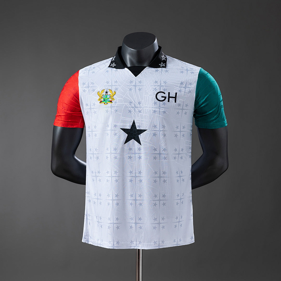 Camiseta Ghana Blanca Edición Especial 2025 Versión Jugador - frente