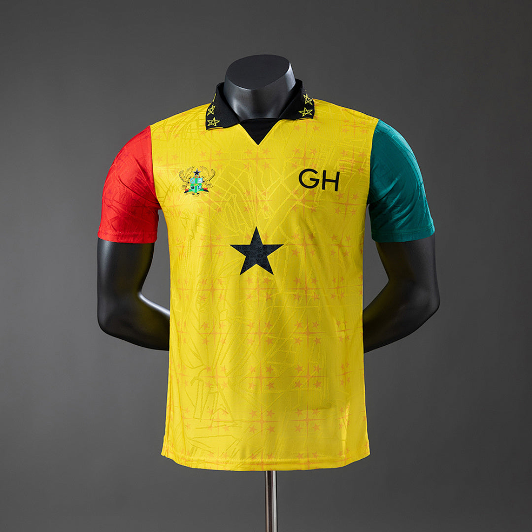 Camiseta Ghana Amarilla Edición Especial 2025 Versión Jugador - frente