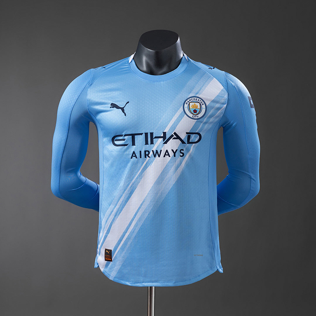 Camiseta Manchester City Local Manga Larga 2025/26 Versión Jugador - frente