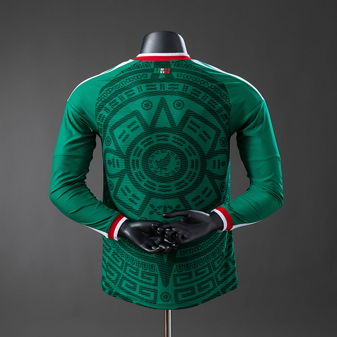 Camiseta México Local Manga Larga 2026 Versión Jugador - espalda