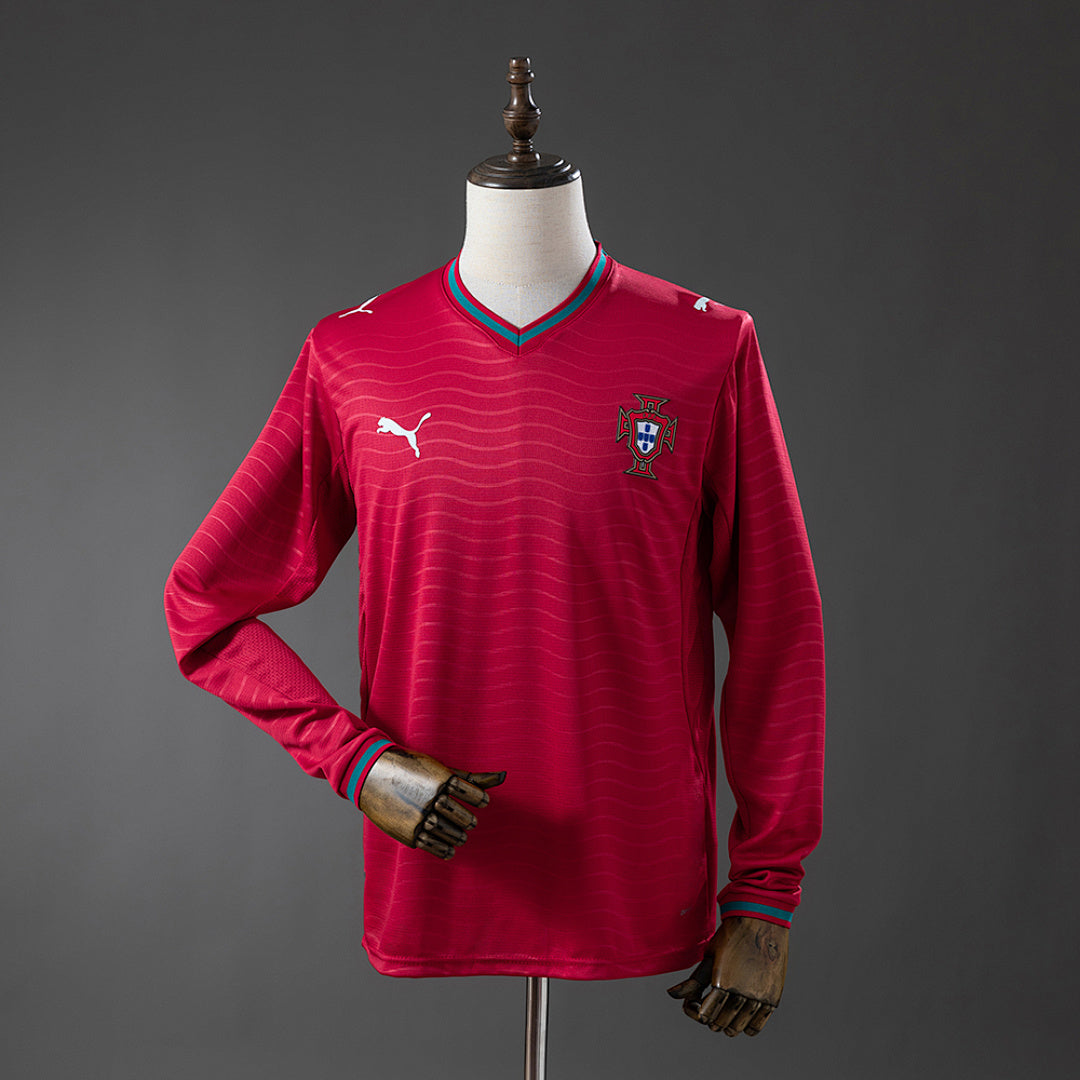 Camiseta Portugal Local Manga Larga 2026 - frente