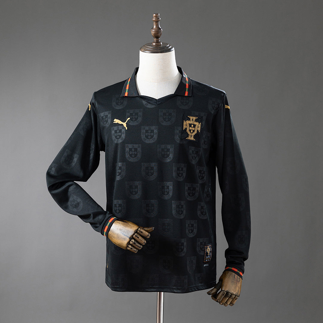 Camiseta Portugal Negra Edición Especial Manga Larga 2026 - frente