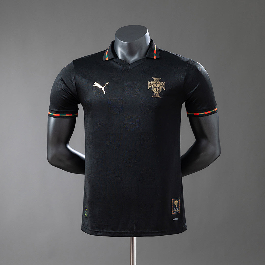Camiseta Portugal Negra y Gris Negra Edición Especial 2026 Versión Jugador - frente