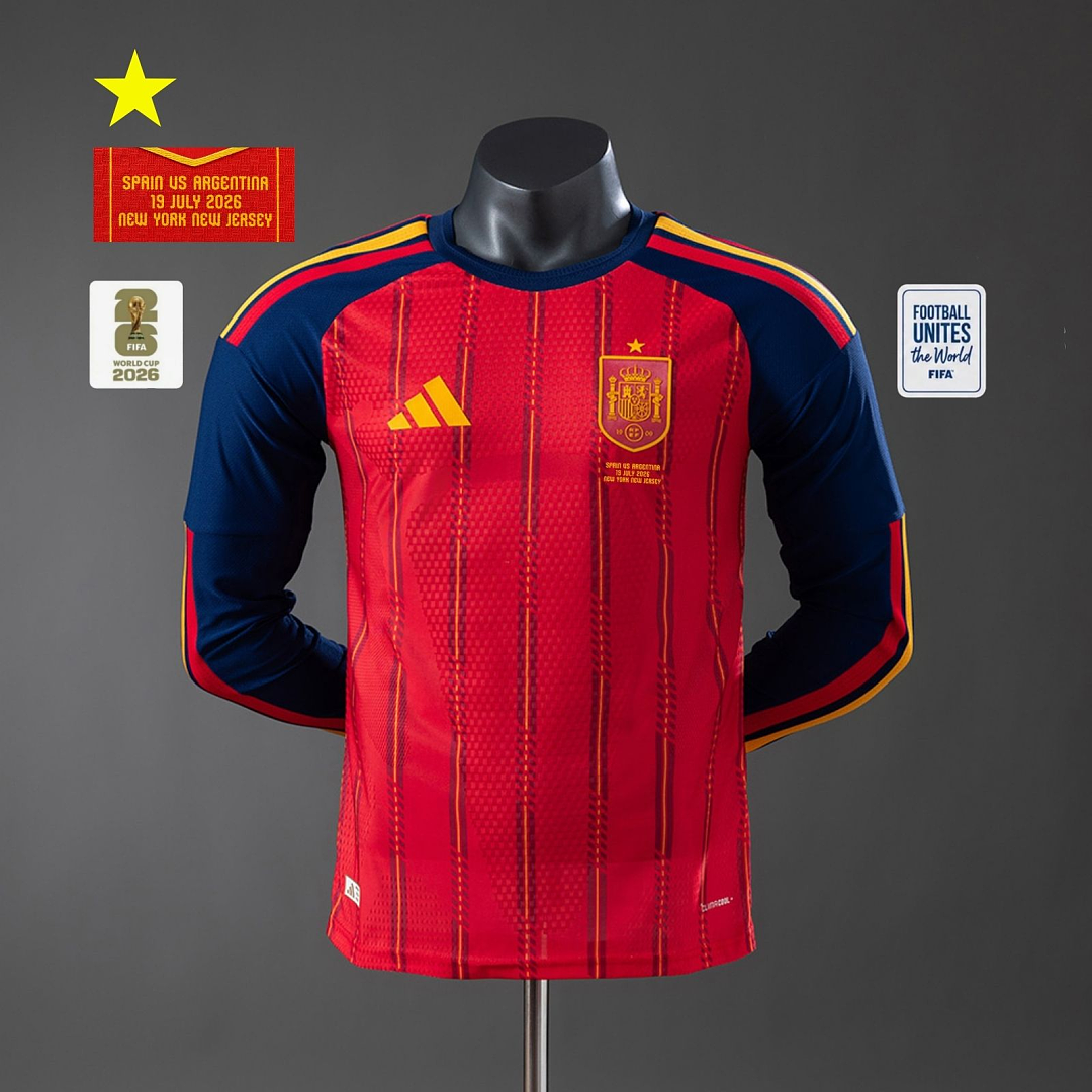 Camiseta España Local Manga Larga 2026 Versión Jugador - frente