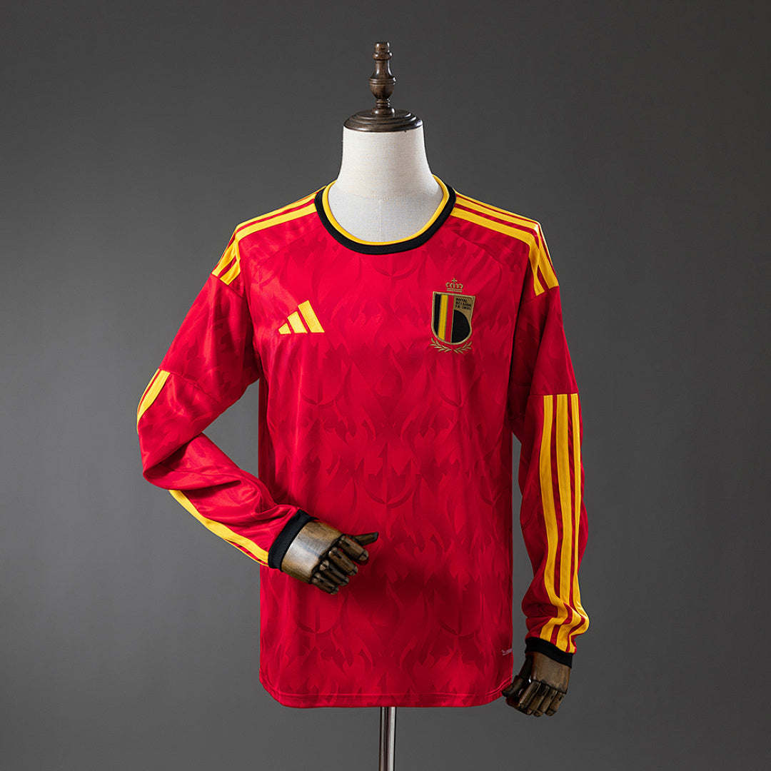 Camiseta Bélgica Local Manga Larga 2026 - frente