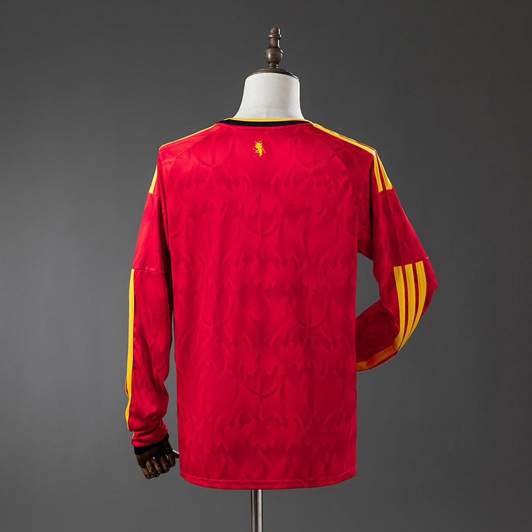 Camiseta Bélgica Local Manga Larga 2026 - espalda
