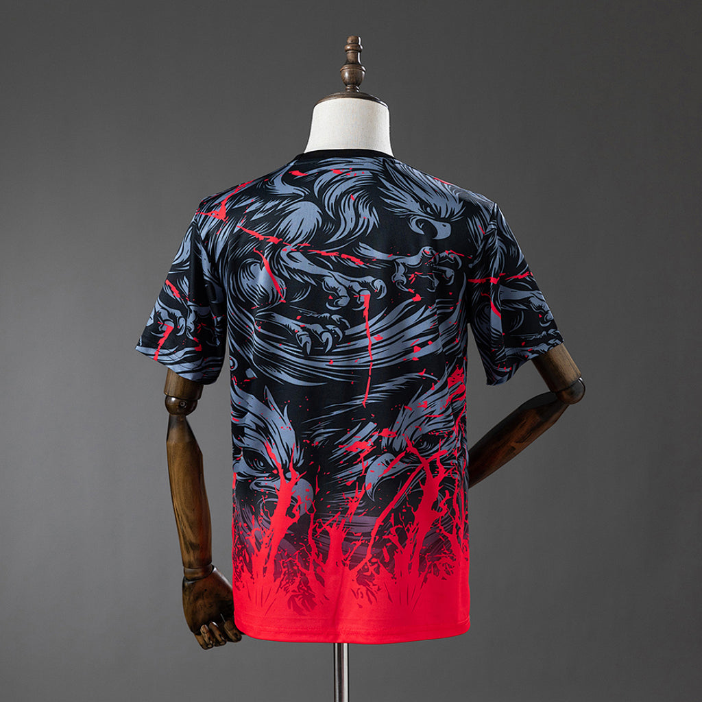 Camiseta Japón Roja y Gris 2025/26 - espalda