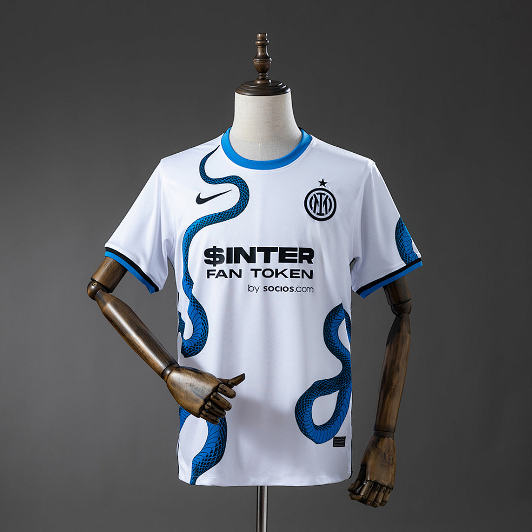 Camiseta Retro Inter de Milán Visita Celeste y Gris 21/22 - frente