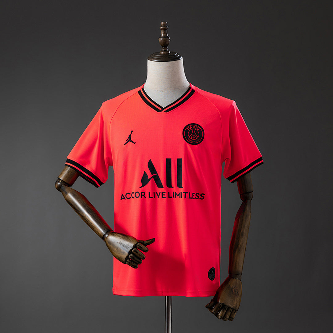 Camiseta Retro PSG Visita Roja y Gris 19/20 - frente