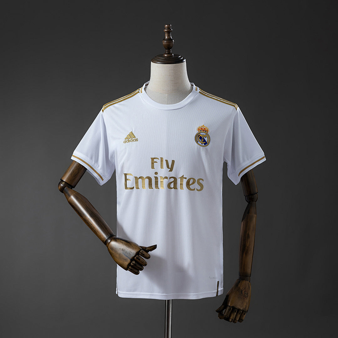 Camiseta Retro Real Madrid Local Gris y Gris Claro 19/20 - frente