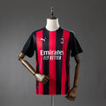 Camiseta Retro AC Milan Local Negra y Gris 20/21 - frente
