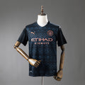 Camiseta Retro Manchester City Visita Negra y Gris 20/21 - frente