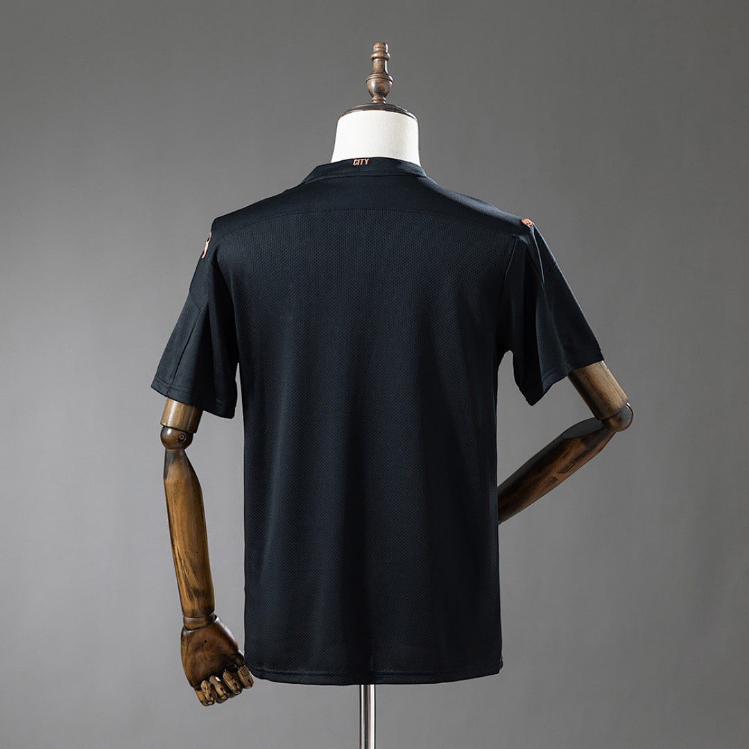 Camiseta Retro Manchester City Visita Azul y Gris 20/21 - espalda