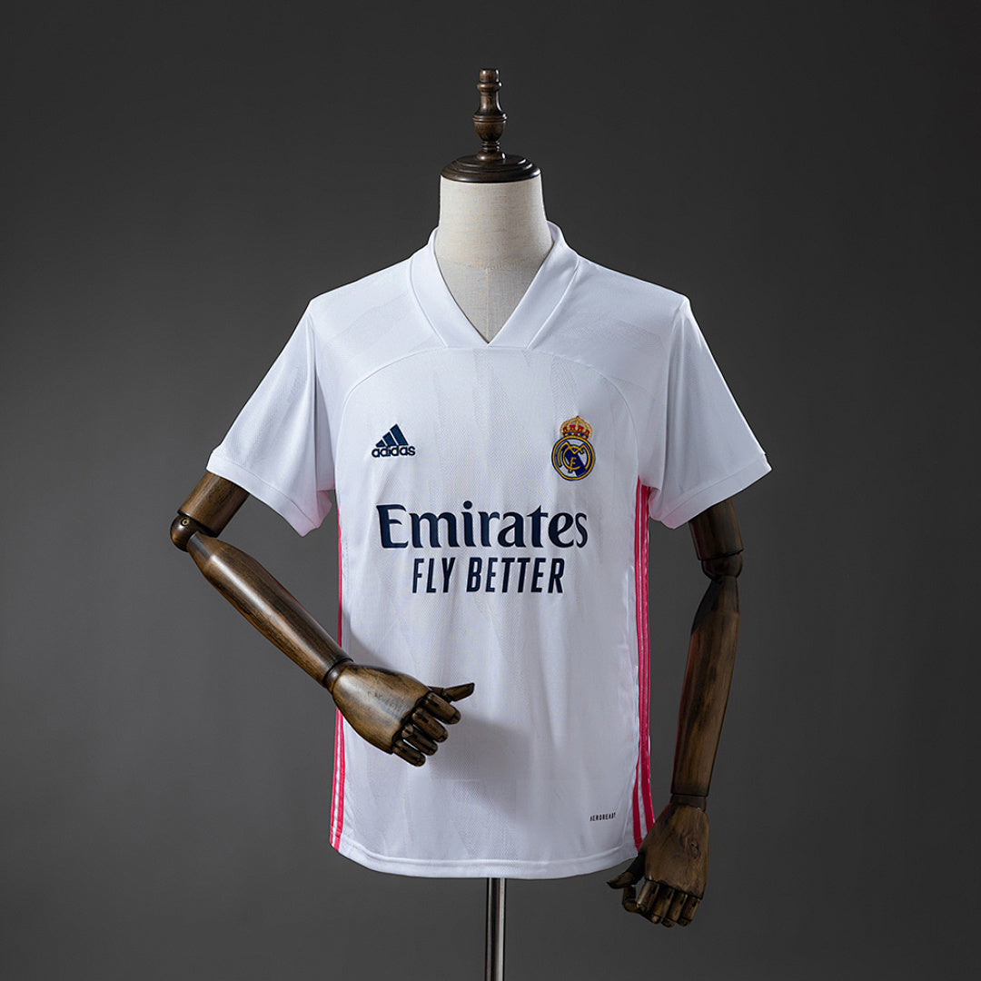 Camiseta Retro Real Madrid Local Gris y Gris Claro 20/21 - frente