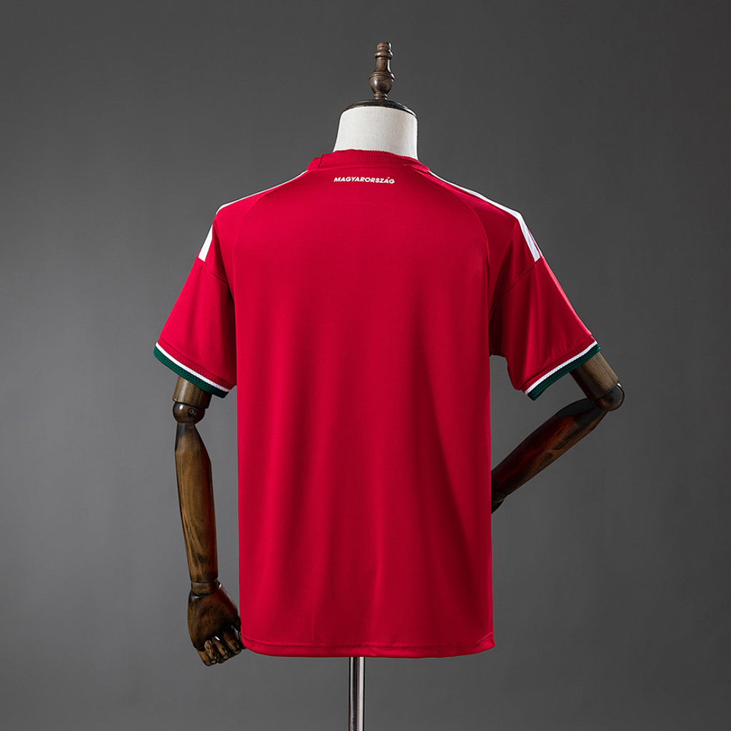 Camiseta Hungría Local Burdeos y Gris 2026 - espalda