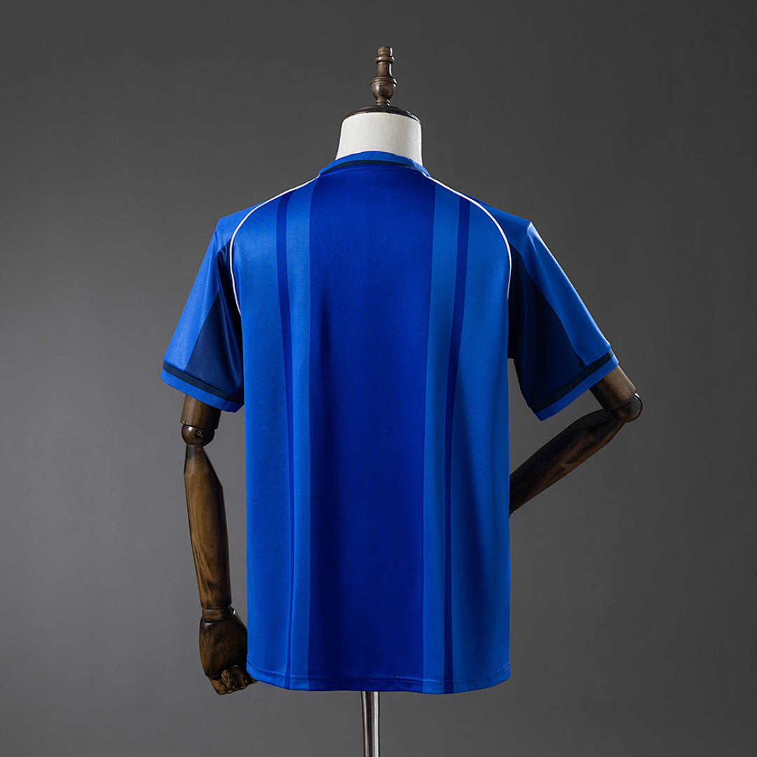 Camiseta Retro Birmingham City Local Azul Marino y Gris 02/03 - espalda