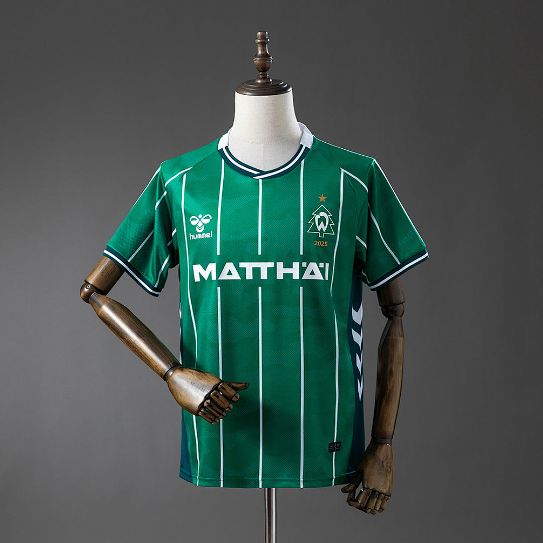 Camiseta Werder Bremen Local Gris y Verde Oscuro 2025/26 - frente