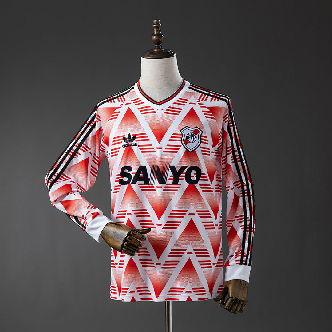 Camiseta Retro River Plate Visita Manga Larga 92/93 - frente