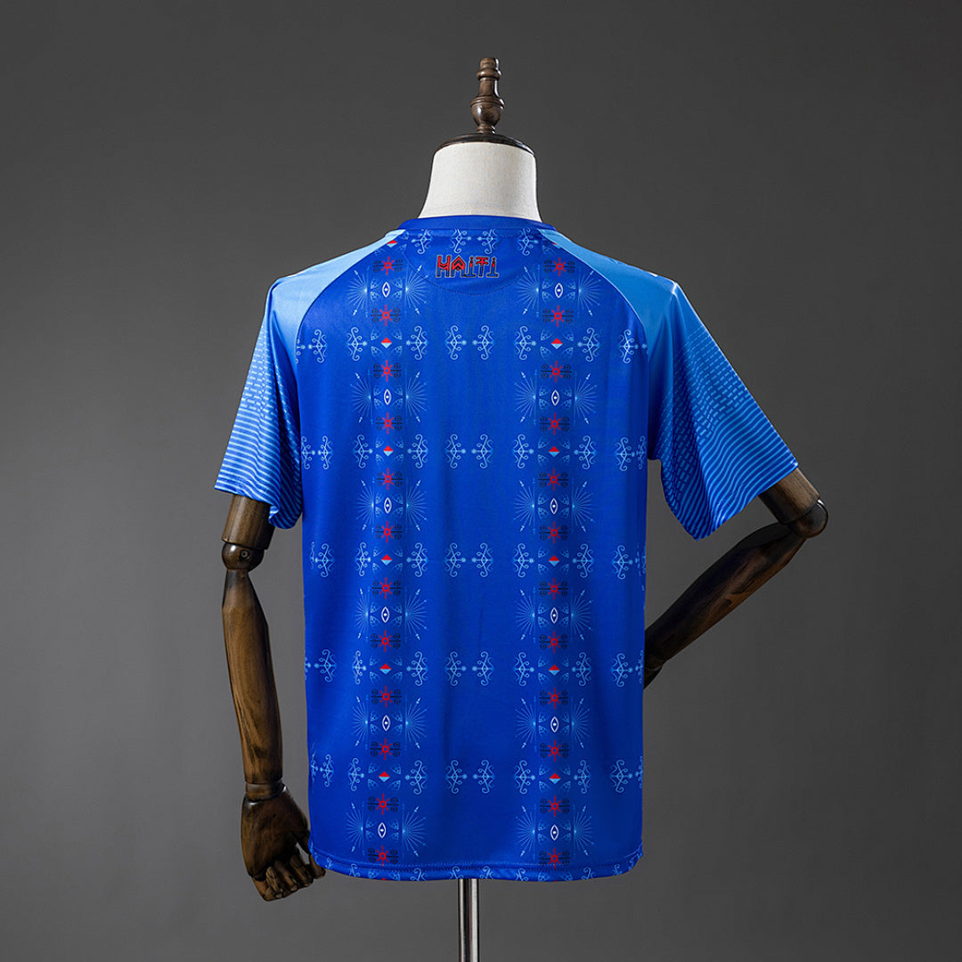 Camiseta Haití Local Azul Marino y Gris 2026 - espalda