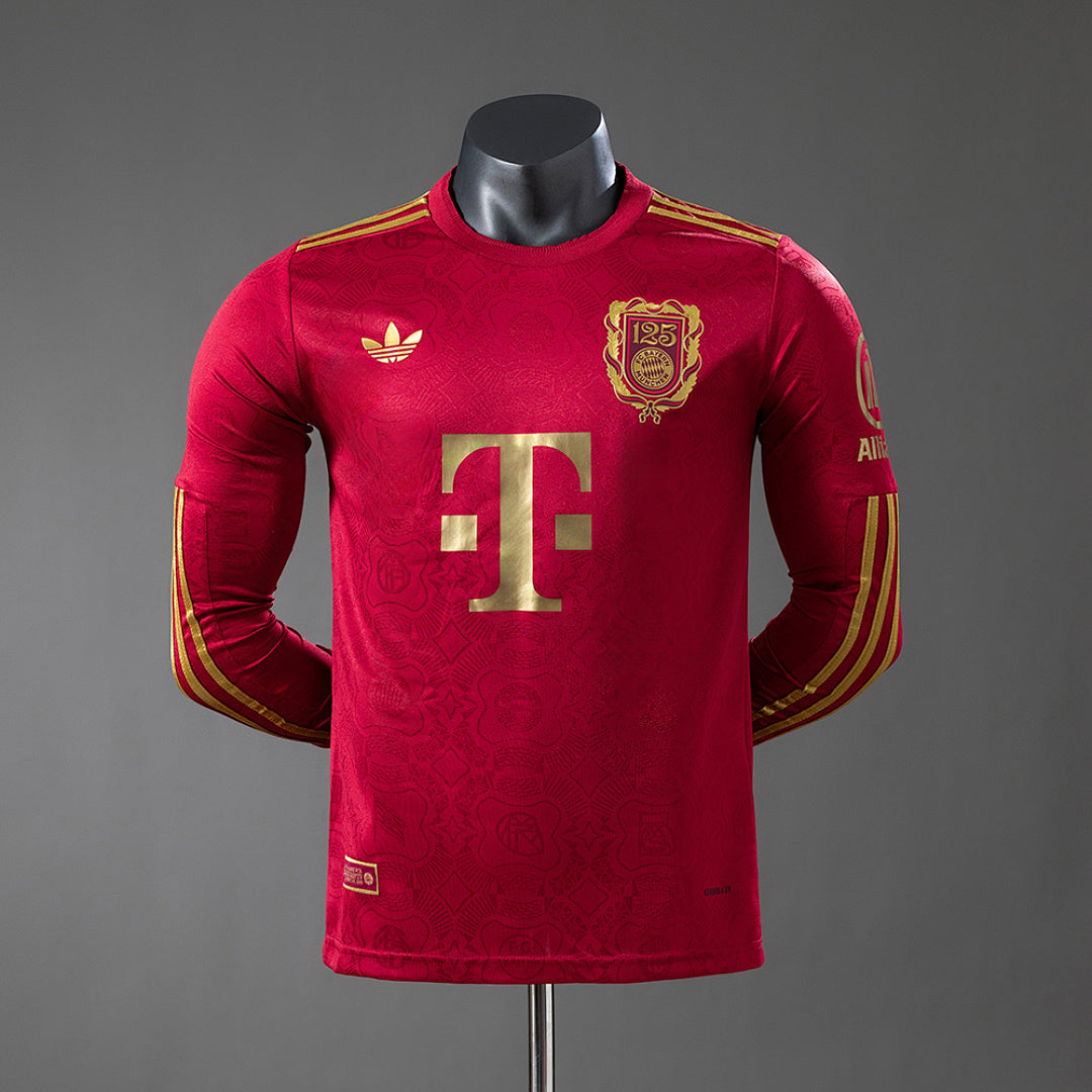 Camiseta Bayern Múnich 125º Aniversario Manga Larga 2025/26 Versión Jugador - frente