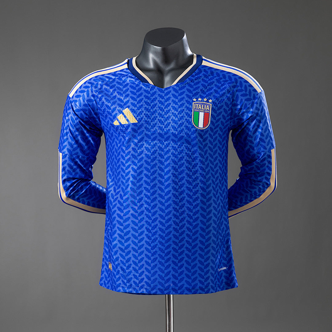 Camiseta Italia Local Manga Larga 2026 Versión Jugador - frente