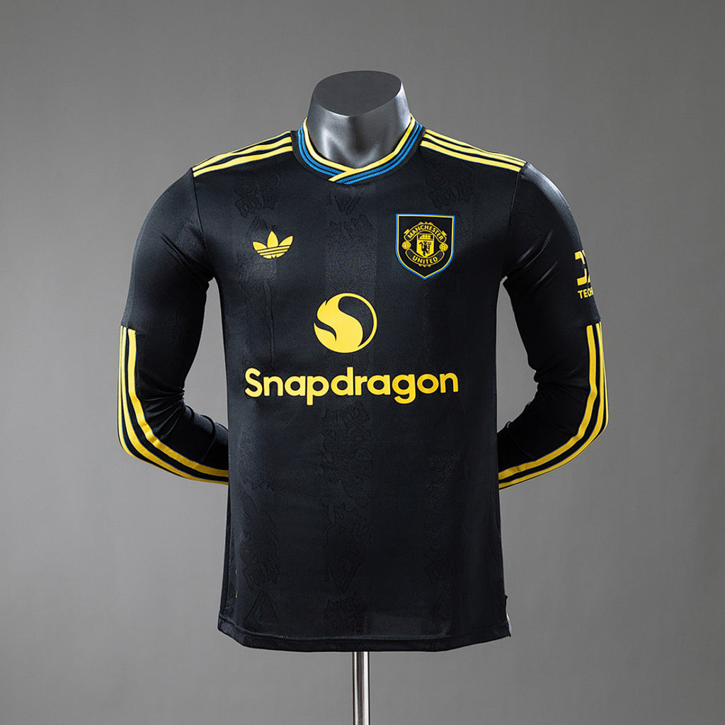 Camiseta Manchester United Tercera Manga Larga 2025/26 Versión Jugador - frente