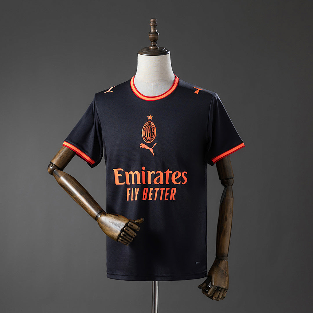 Camiseta AC Milan Tercera Negra y Gris 2026/27 - frente
