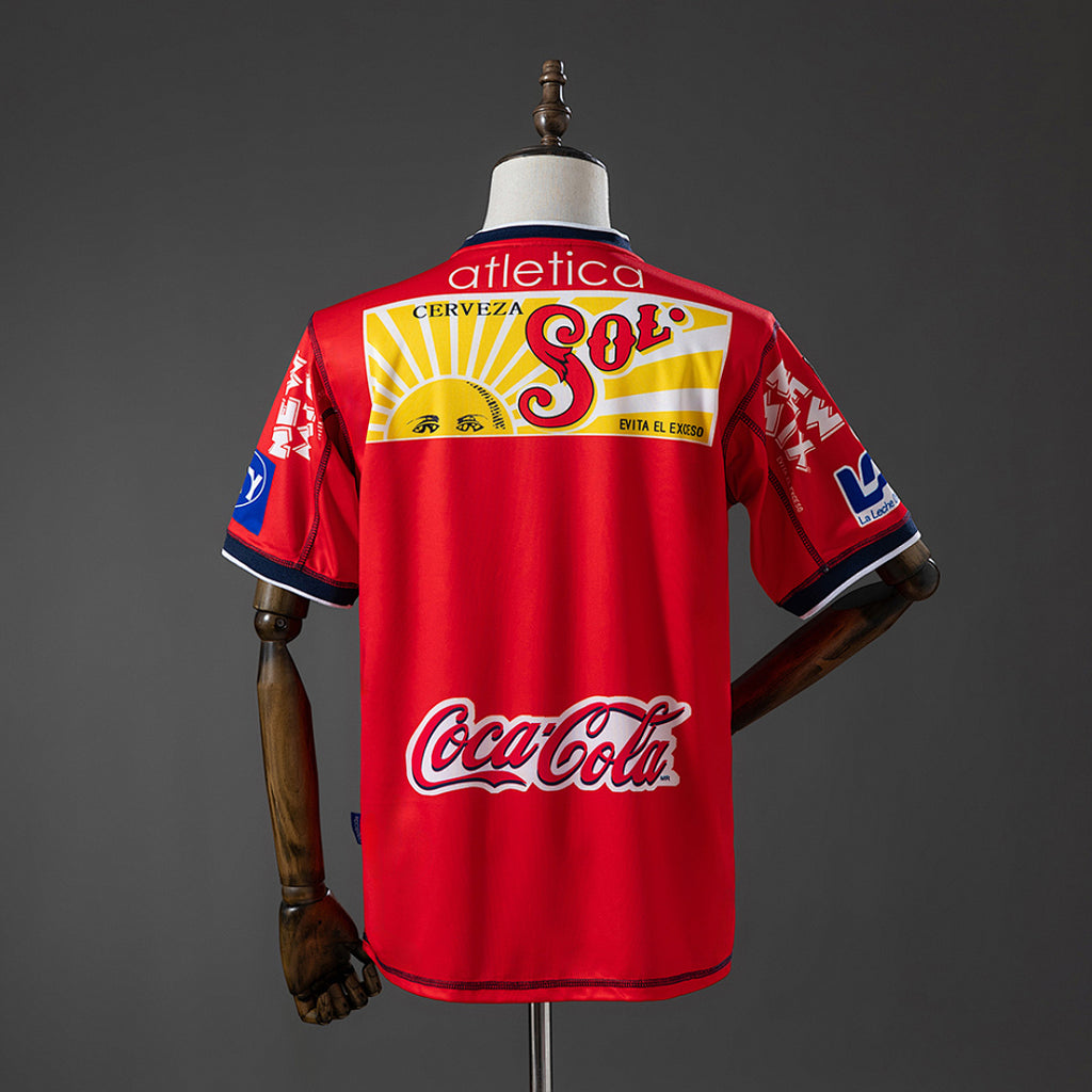 Camiseta Retro Chivas de Guadalajara Local Burdeos y Gris 02/03 - espalda