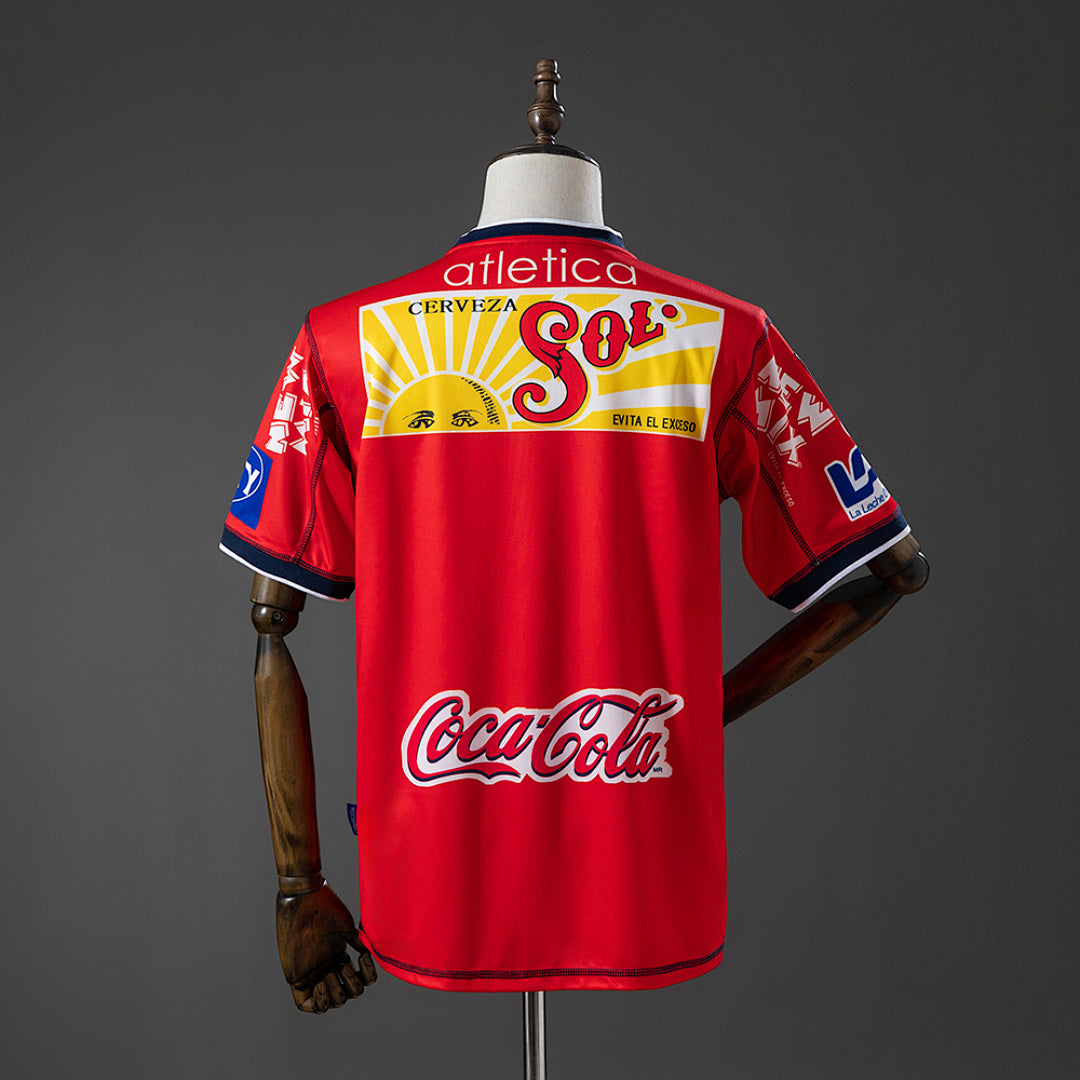 Camiseta Retro Chivas de Guadalajara Local Burdeos y Gris 02/03 - espalda