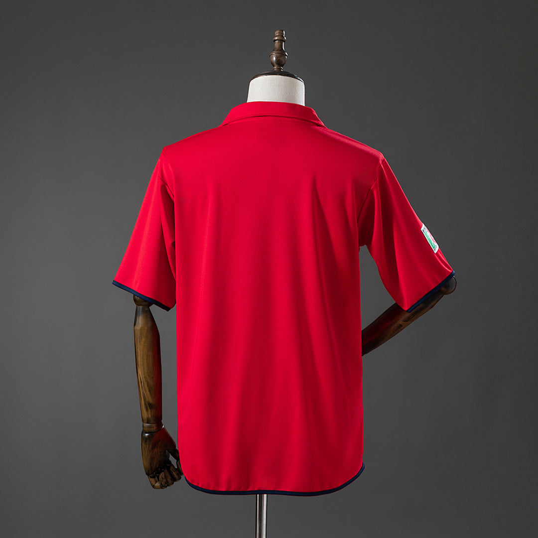 Camiseta Retro Chivas de Guadalajara Tercera Roja y Gris 03/04 - espalda
