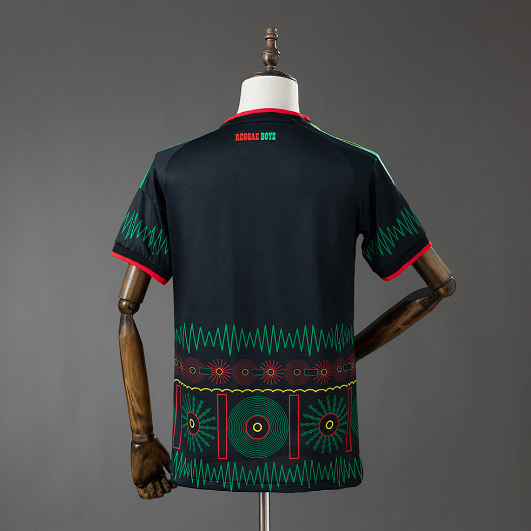 Camiseta Jamaica Visita Azul y Gris 2026 - espalda