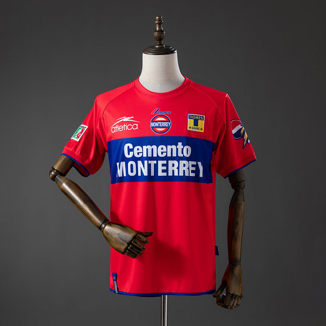 Camiseta Retro Tigres UANL Visita 01/02 - frente
