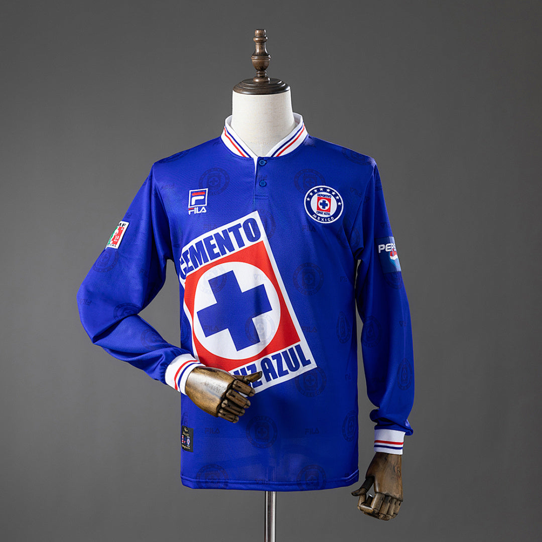 Camiseta Retro Cruz Azul Local Manga Larga 1998 - frente