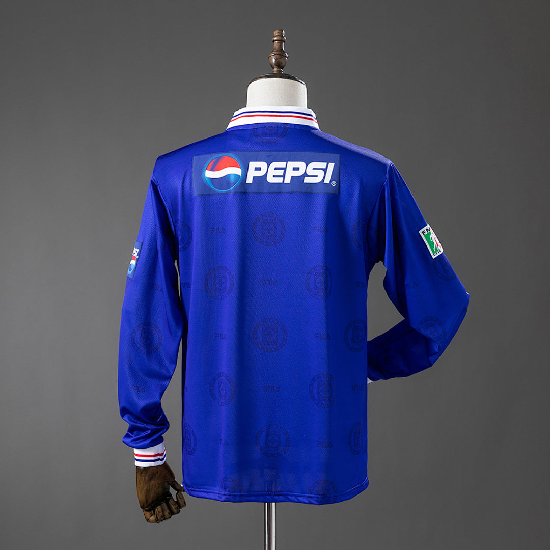 Camiseta Retro Cruz Azul Local Manga Larga 1998 - espalda