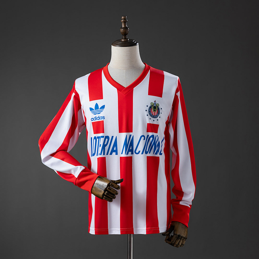 Camiseta Retro Chivas de Guadalajara Local Manga Larga 91/92 - frente