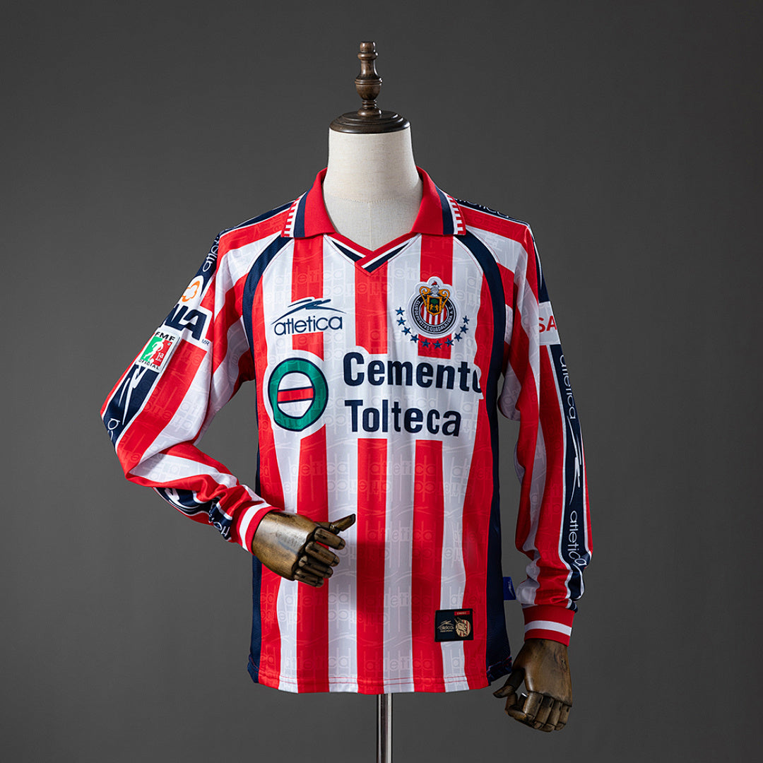 Camiseta Retro Chivas de Guadalajara Local Manga Larga 99/00 - frente
