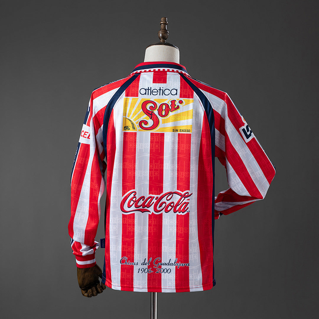 Camiseta Retro Chivas de Guadalajara Local Manga Larga 99/00 - espalda