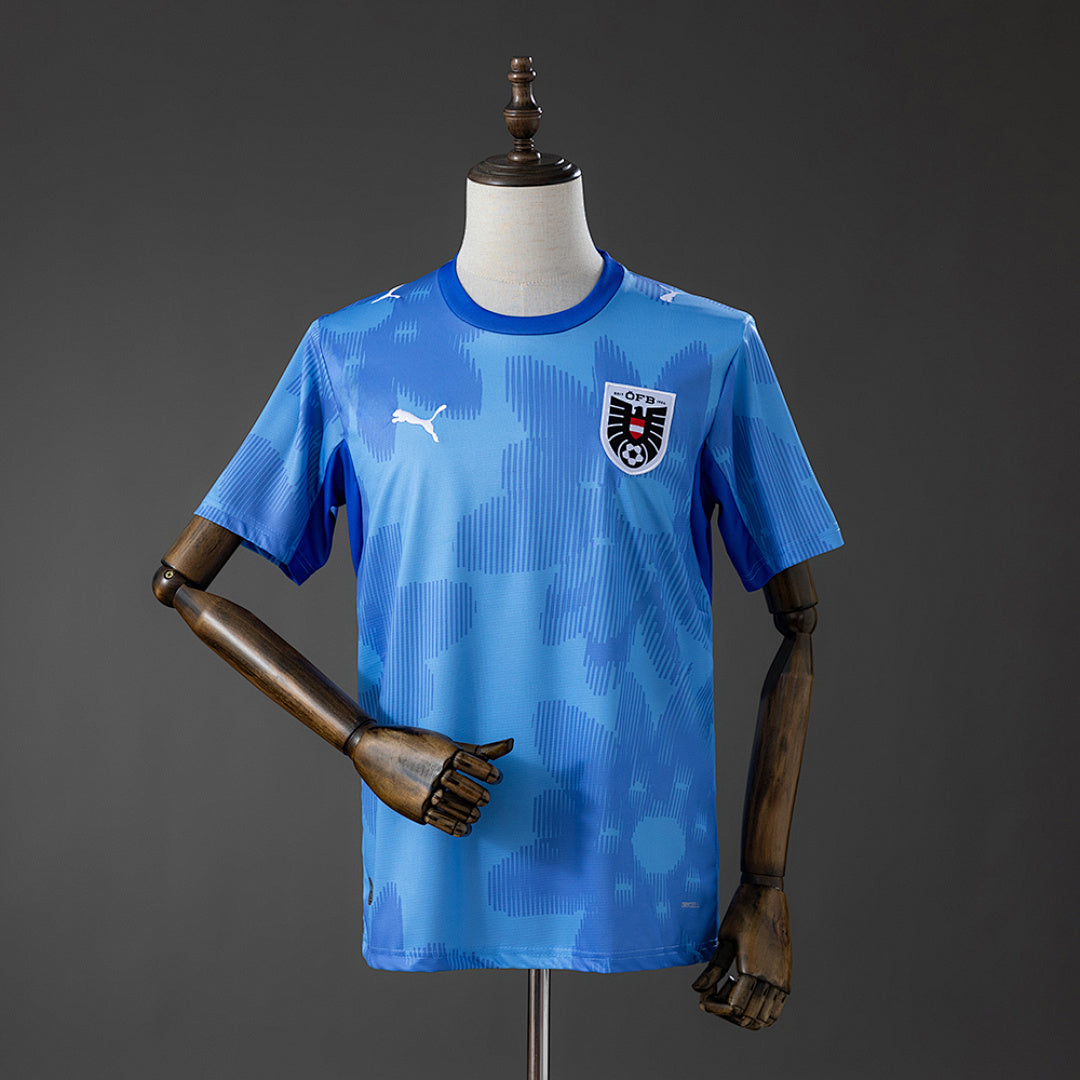 Camiseta Austria Visita Azul y Gris 2026 - frente