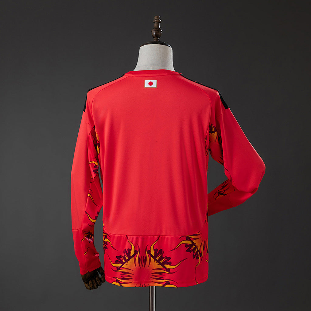 Camiseta Japón Portero Roja Manga Larga 2026 - espalda