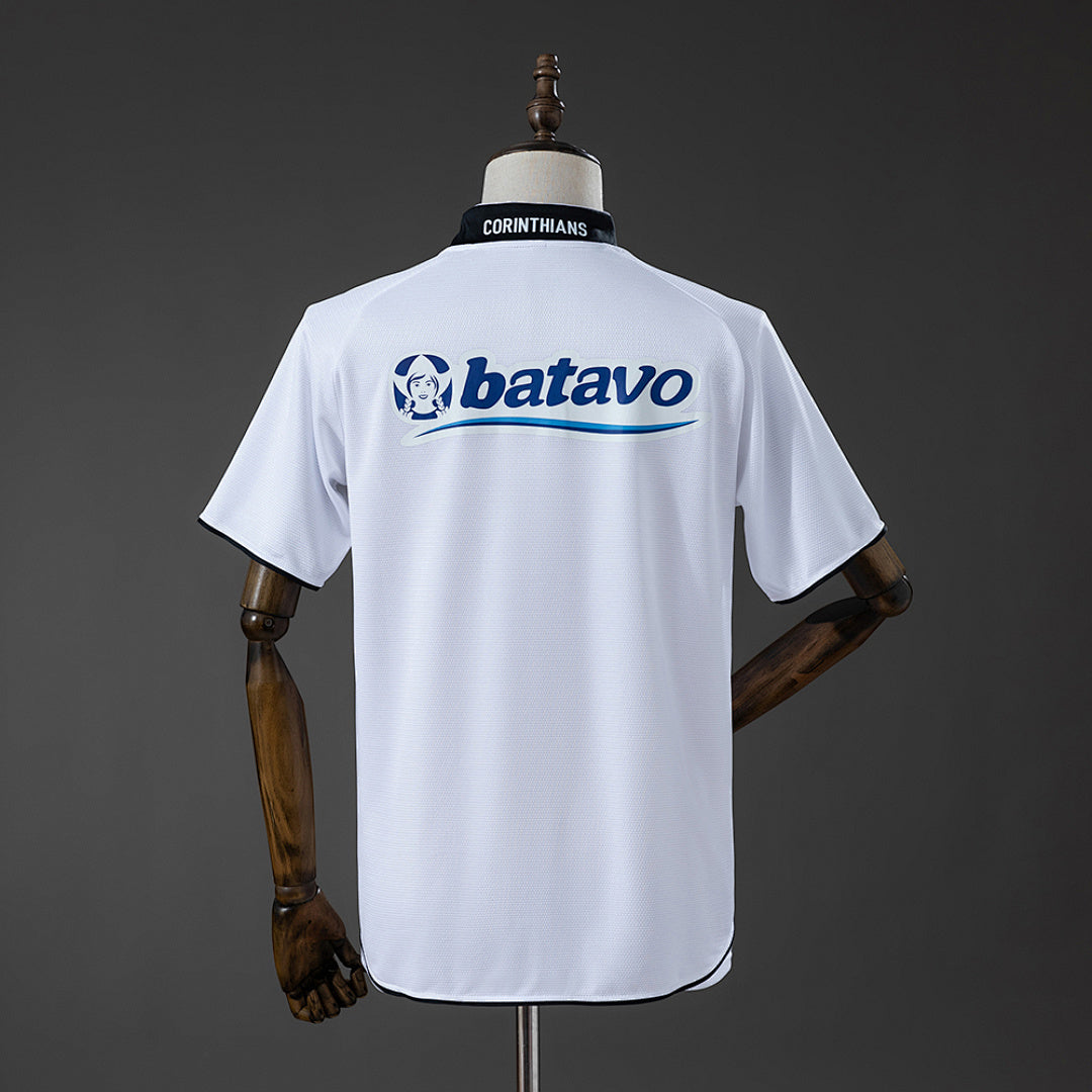 Camiseta Retro Corinthians Local Celeste y Negra 2009 - espalda