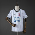 Camiseta Retro Corinthians Local Gris y Celeste 2009 - frente
