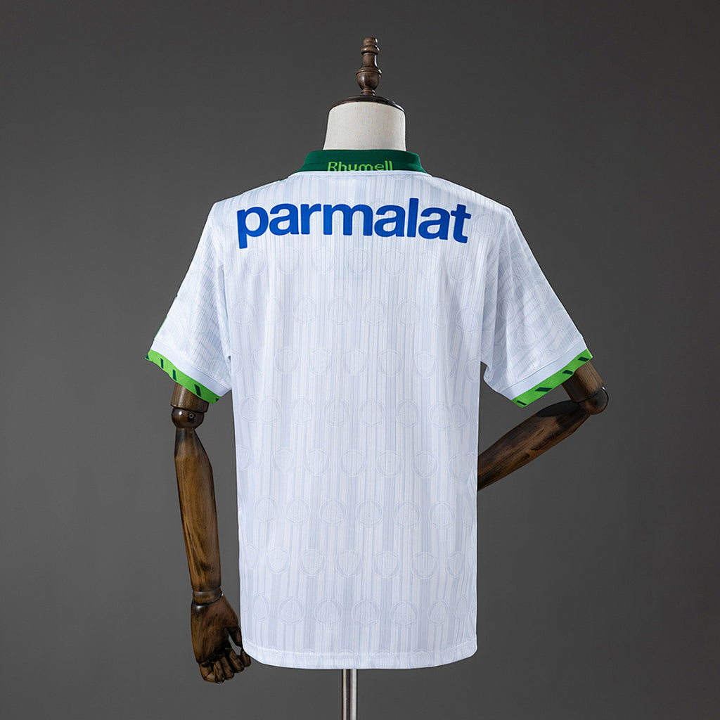 Camiseta Retro Palmeiras Visita Celeste y Gris 1996 - espalda