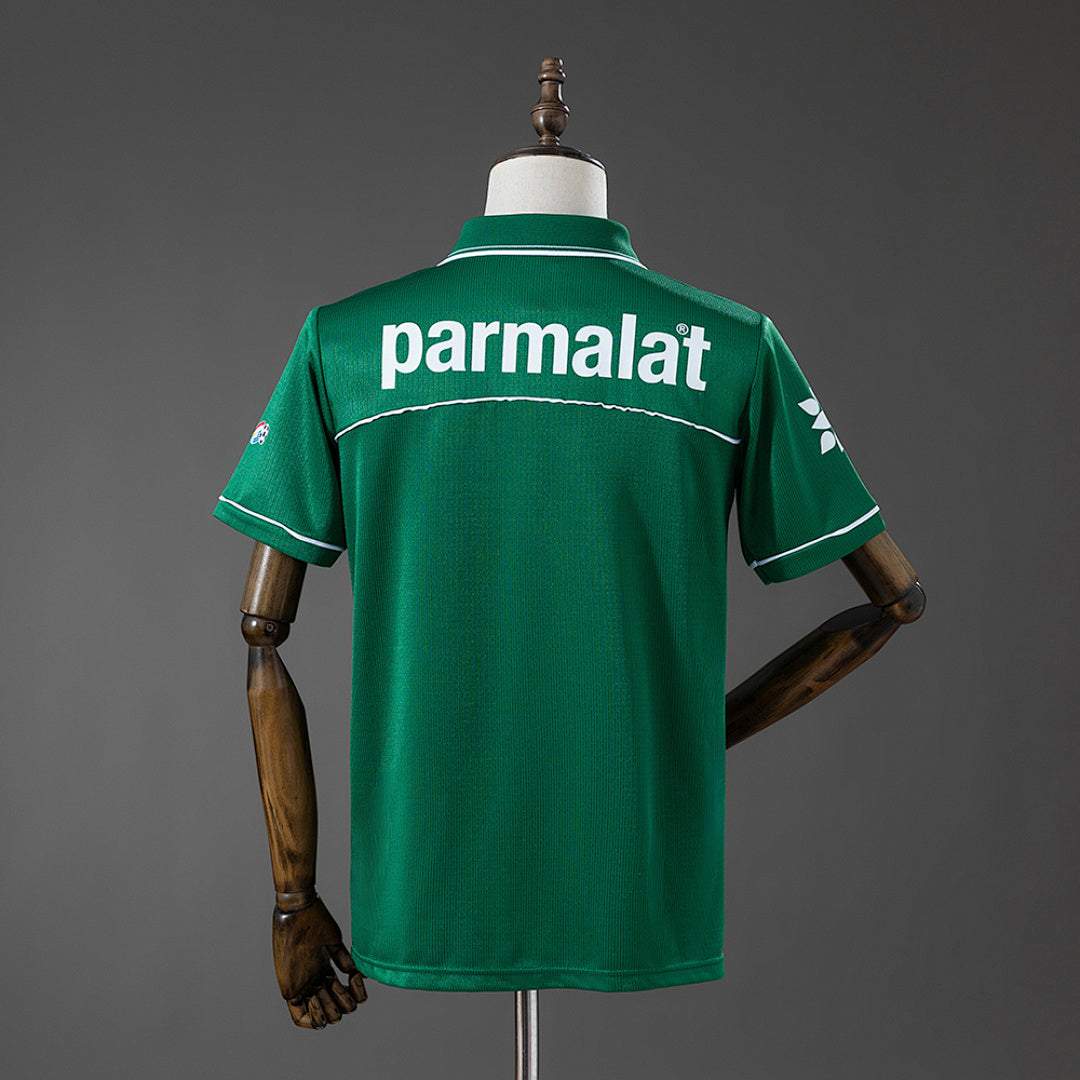 Camiseta Retro Palmeiras Local Verde Oscuro 1999 - espalda
