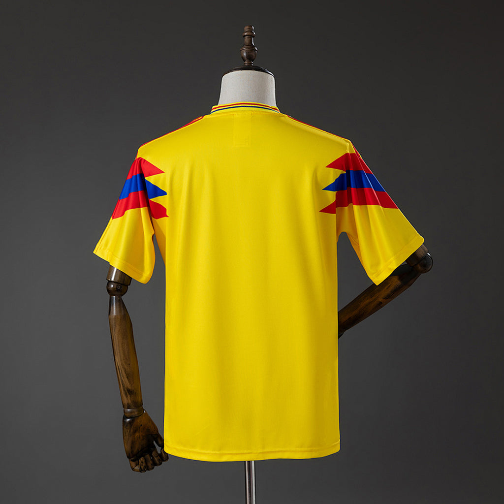 Camiseta Retro Colombia Local Amarilla 1990 - espalda
