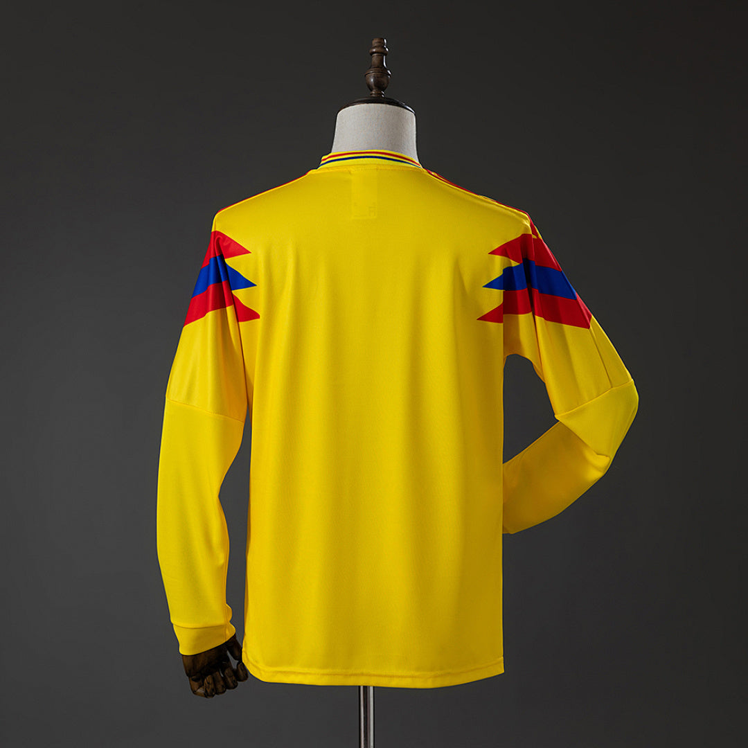 Camiseta Retro Colombia Local Manga Larga 1990 - espalda