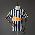 Camiseta Retro Santos Visita Gris Claro y Negra 12/13 - frente