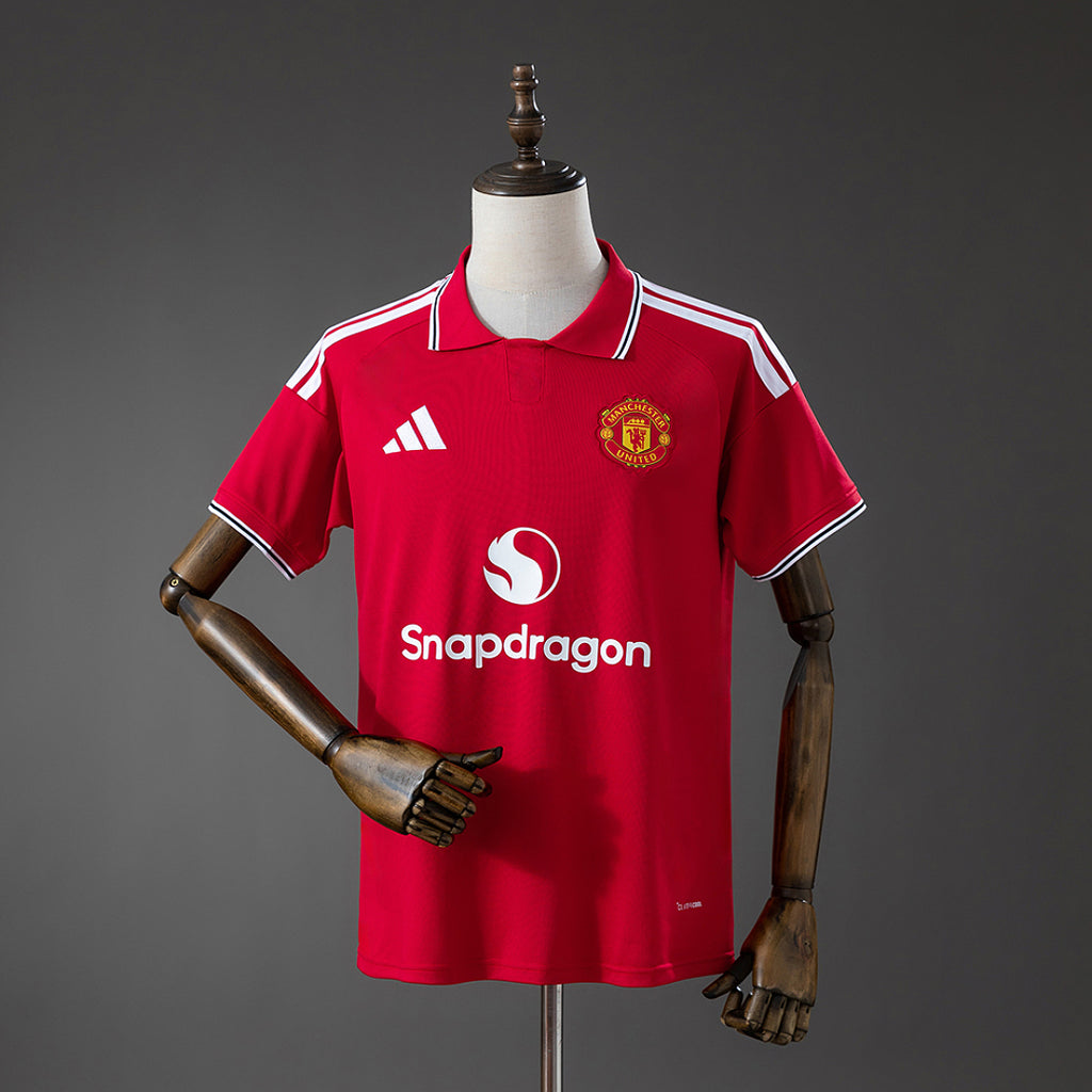 Camiseta Manchester United Local Burdeos y Gris 2026/27 - frente