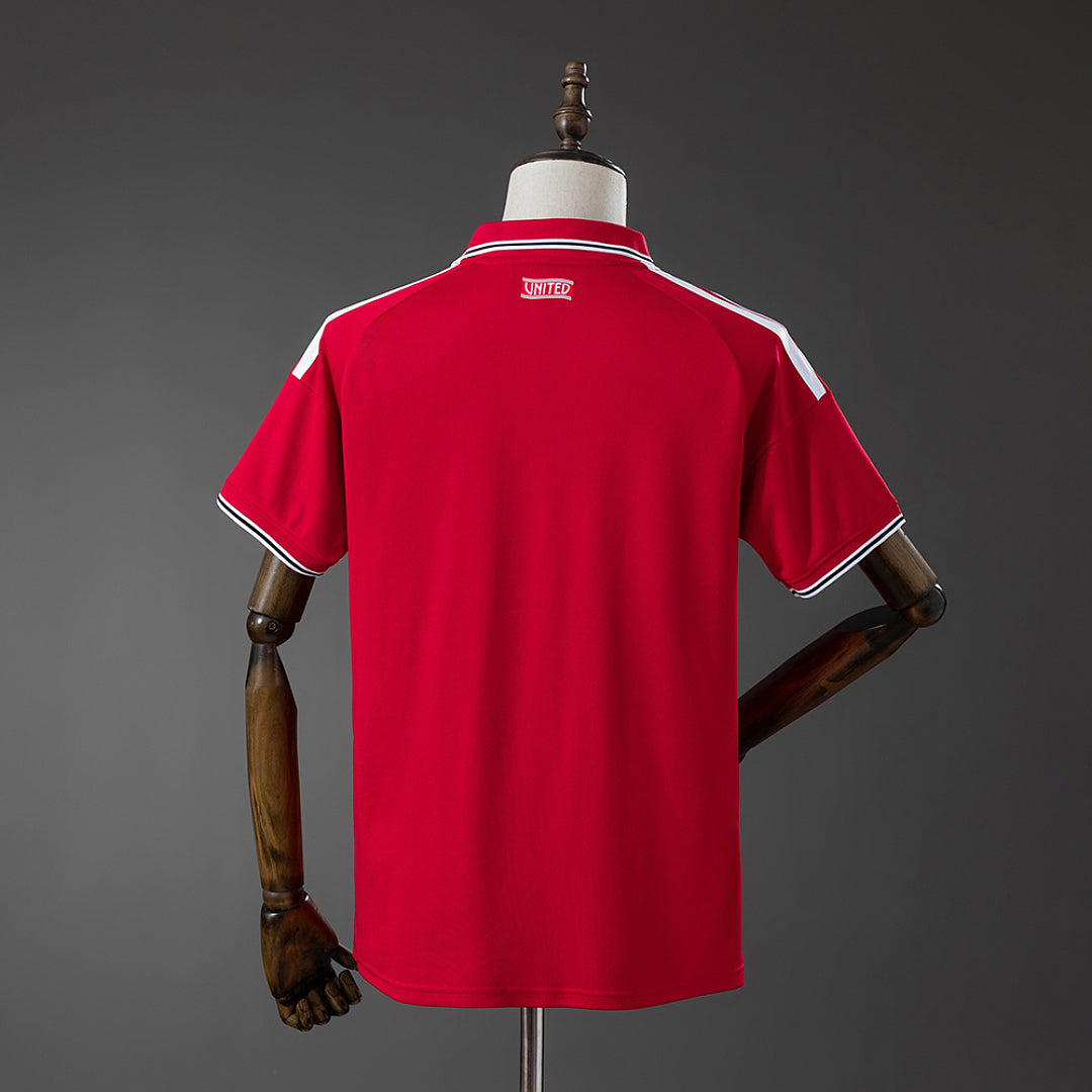Camiseta Manchester United Local Roja y Burdeos 2026/27 - espalda